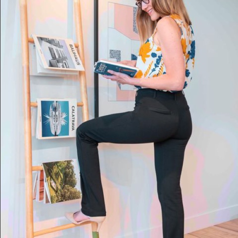 Betabrand Dress Pant Yoga Pants Black Small Long
